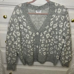 Old Navy Cheetah print cardigan sweater